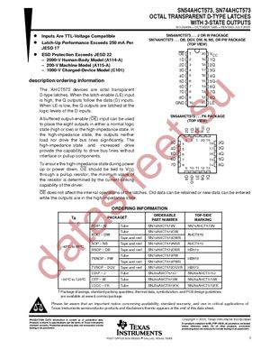 SN74AHCT573PWR datasheet  